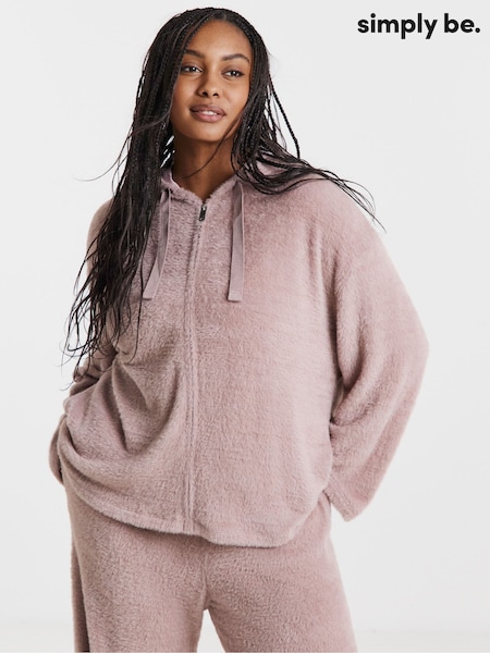 Simply Be Brown Zip Through Hoodie (G50556) | €40