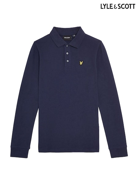 Lyle & Scott Blue LS Plain Polo Shirt (G50602) | OMR29