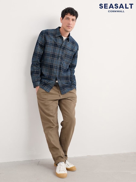 Seasalt Cornwall Blue Shoreman Shirt (G50678) | AED466
