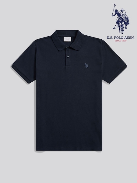 U.S. Polo Assn Blue Vertical Texture Polo Shirt (G50689) | €77