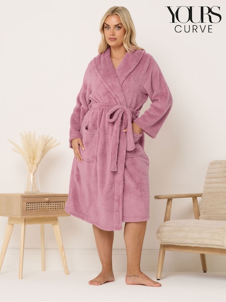 Yours Curve Fluffy Shawl Collar Robe (G50732) | 41 €