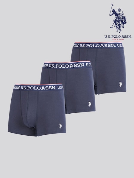 U.S. Polo Assn Blue Brand Highlight Boxer Shorts 3 Pack (G50748) | OMR17