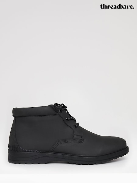 Threadbare Black Lace-Up Boots (G50880) | €58