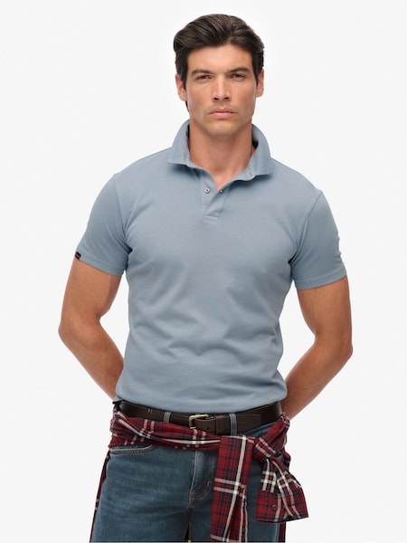 Superdry Blue Essential Jersey Polo Top (G50943) | 173 QAR