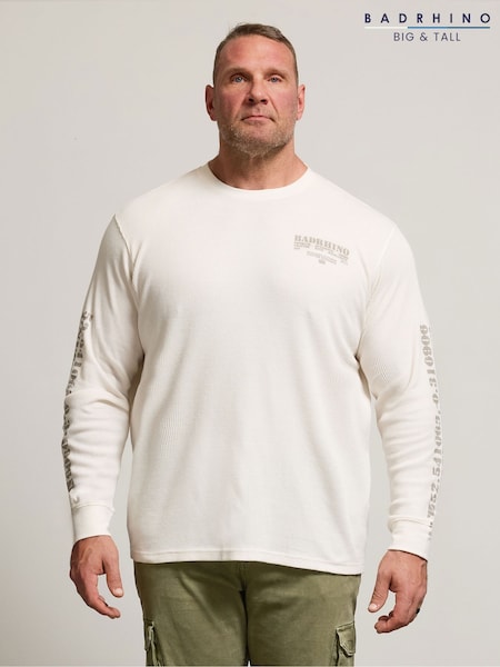 BadRhino Big & Tall Natural Fuji Waffle Long Sleeve T-Shirt (G50992) | €41