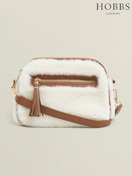 Hobbs Cream Carlton Shearling Bag (G51272) | €196