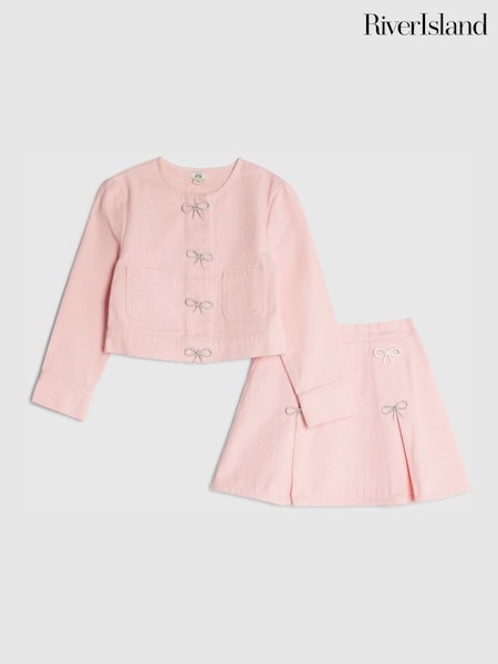 River Island Diamonte Bow Top & Skirt Set (G51704) | ‏255 ر.ق.