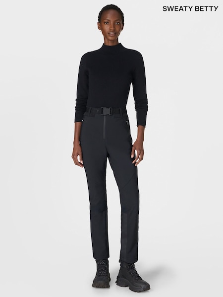 Sweaty Betty Black High Neck Ski Midlayer Jumper (G51852) | €154