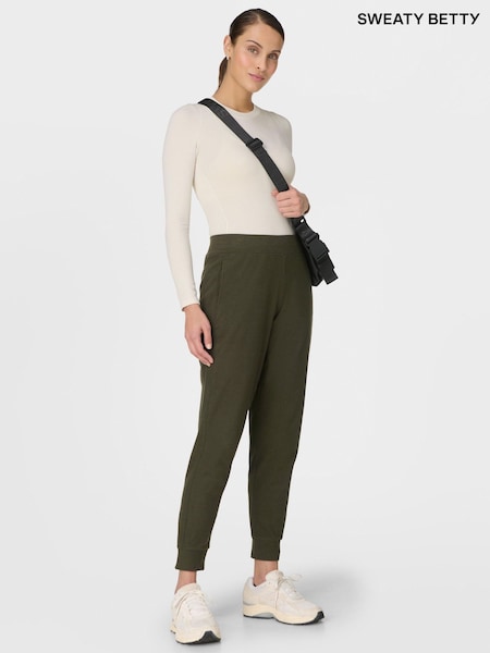 Sweaty Betty Green Luxe Fleece 29" Joggers (G51854) | €121