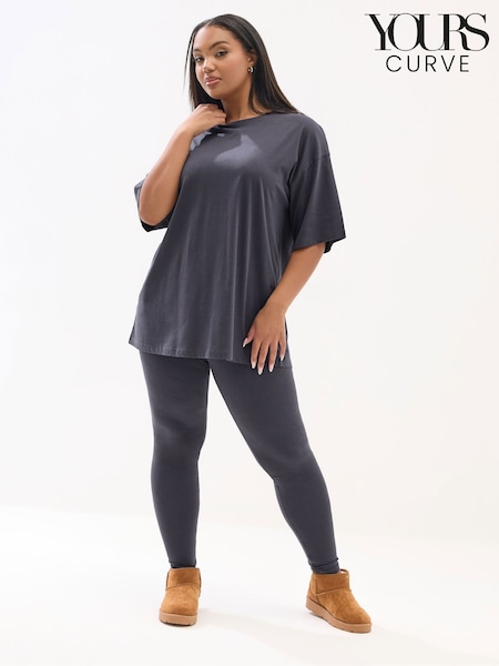 Yours Curve Grey Top And Leggings Set (G52453) | €38