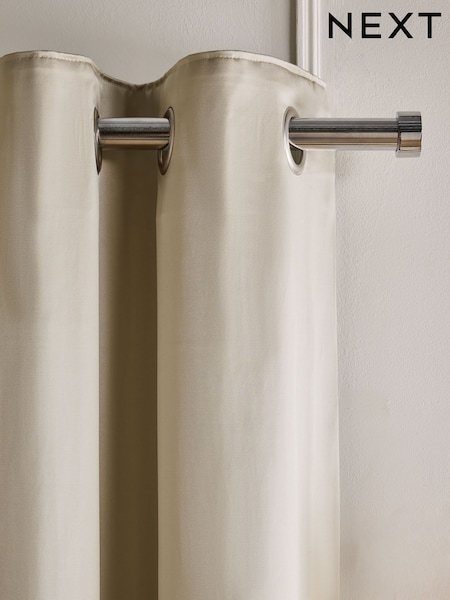 Faux Silk Blackout/thermal Eyelet Curtains