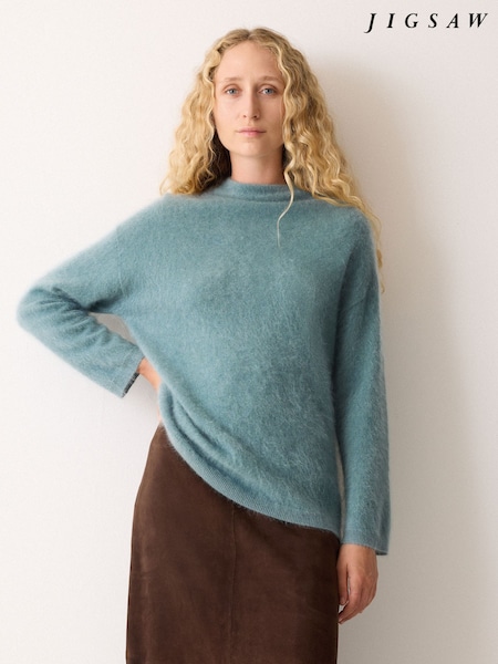 Jigsaw Blue Halo Cashmere Oversized Jumper (G52741) | €381