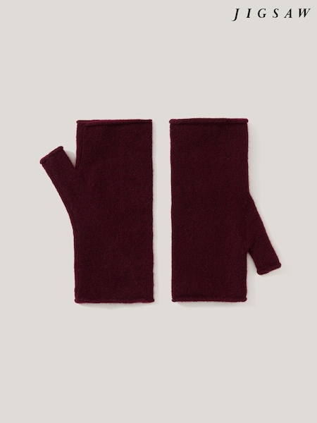 Jigsaw Red Cashmere Mittens (G52754) | €75