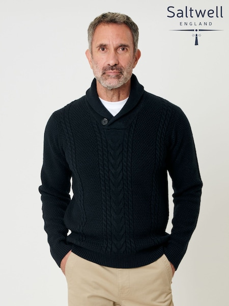 Saltwell Cable Knit Shawl Neck Jumper (G52796) | R$ 315