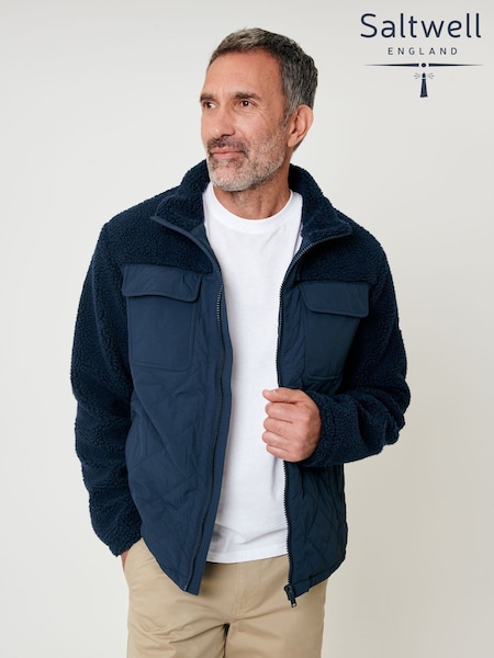 Saltwell Blue Quilted Borg Jacket (G52802) | ‏582 د.إ.‏
