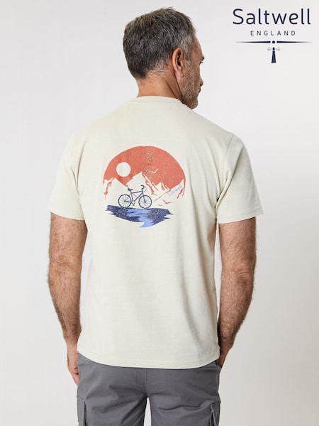 Saltwell Natural Bicycle Graphic Print T-Shirt (G52806) | AED116