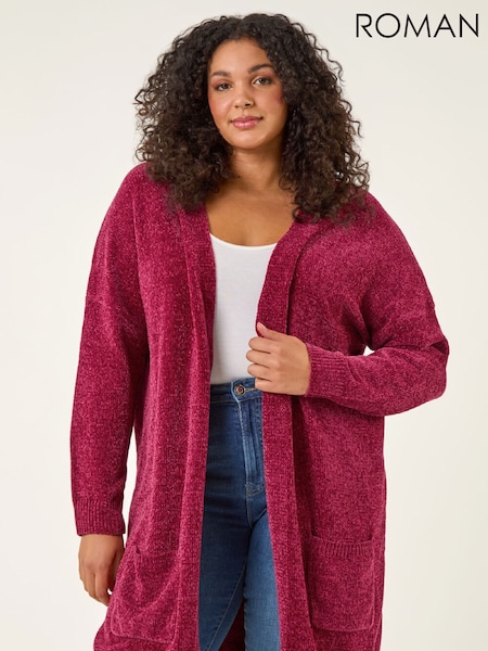 Rojo - Roman Curve Textured Chennile Knit Cardigan (G52907) | 88 €