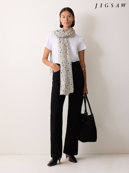 Jigsaw Polka Dot Silk Scarf (G52966) | R$ 790