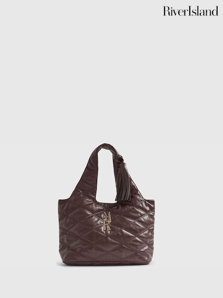 River Island Red Oversized Quilted Slouch Bag (G52998) | €62