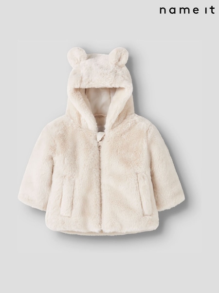 NAME IT Cream Fluffy Teddy Ear Jacket (G53148) | €40
