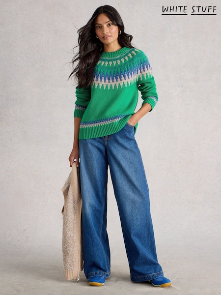 White Stuff Green Fifi Fairisle Jumper (G53170) | €98