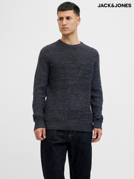 JACK & JONES Blue Knit Crew Neck Jumper (G53192) | €28