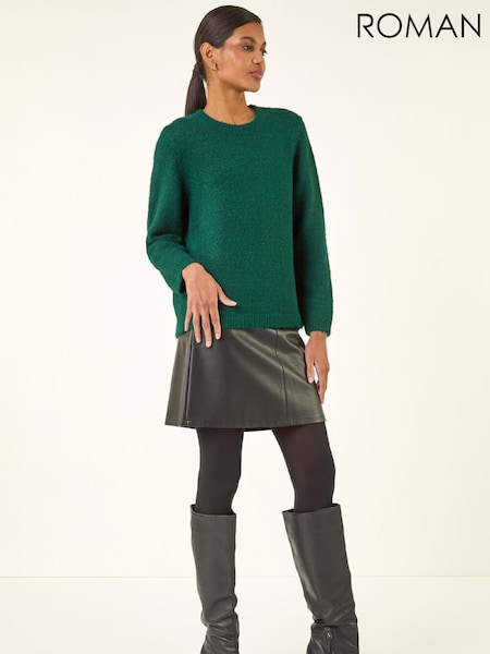 Roman Green Bow Back Metallic Knit Jumper (G53363) | €60