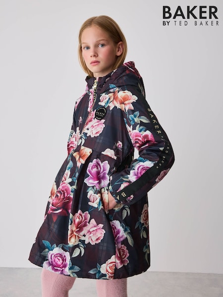 Print - Baker By Ted Baker Print Shower Resistant Floral Printed Raincoat