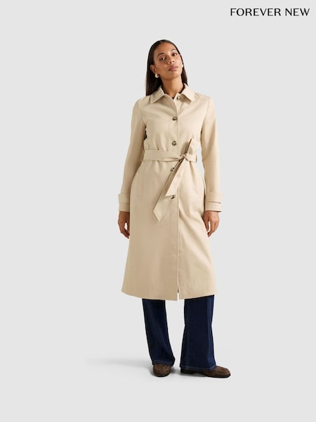 Forever New Cream Helen Single Breasted Trench Coat (G53639) | €154