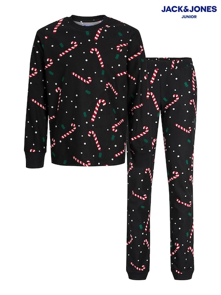 JACK & JONES Junior Candy Cane Print Black Pyjamas (G53781) | 31 €