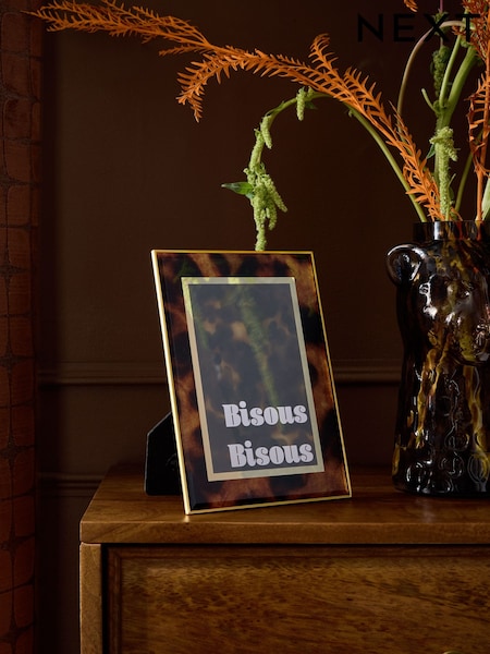 Tortoiseshell Pattern Glass Photo Frame