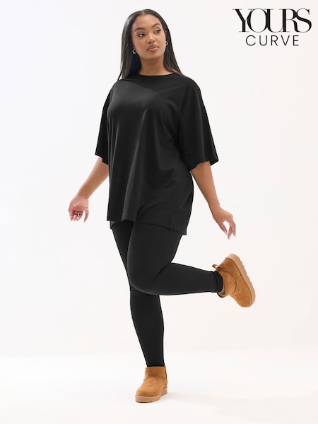 Yours Curve Black Top And Leggings Set (G54125) | €38