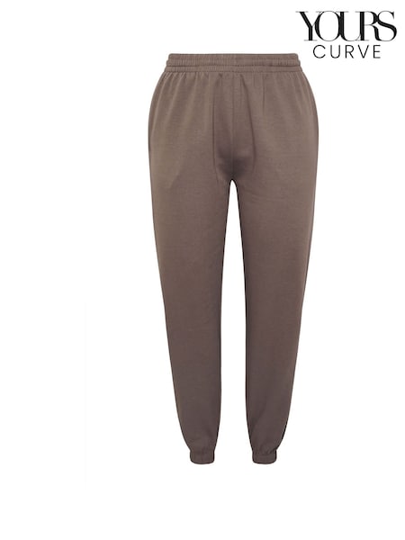 Yours Curve Brown Cuffed Joggers (G54133) | €29