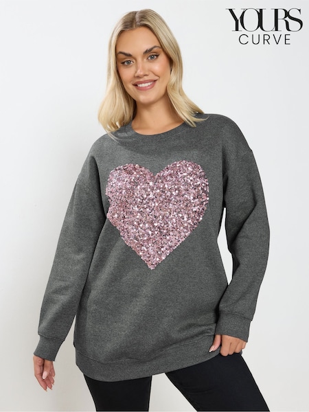Yours Curve Sequin Star Sweatshirt (G54137) | R$ 285