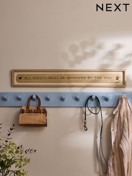 Wooden Guests Approved By The Dog Wall Art