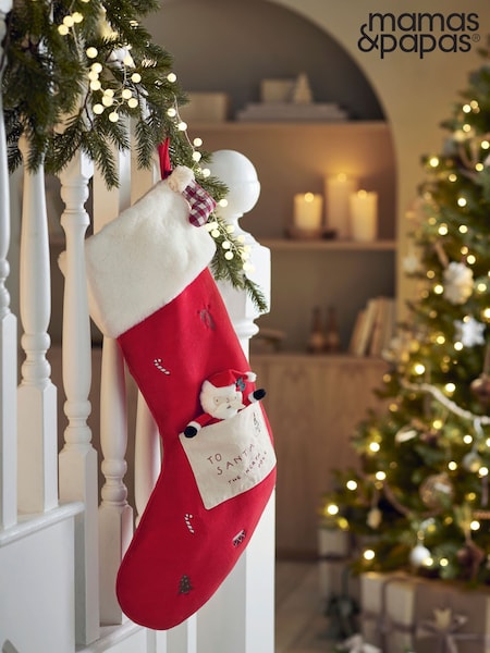 Mamas & Papas Red Christmas Large Santa Stocking 2025 (G54273) | €33