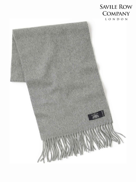 Savile Row Company Grey 100% Cashmere Scarf (G54290) | €170