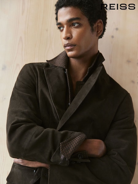 Reiss Brannen Suede Single-Breasted Blazer (G54379) | kr24 214