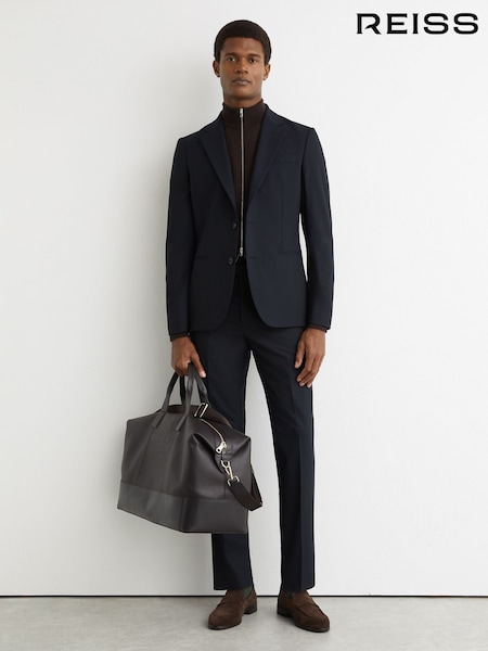 Reiss Navy Graduate Tailored-Fit Suit Trousers (G54384) | AED706