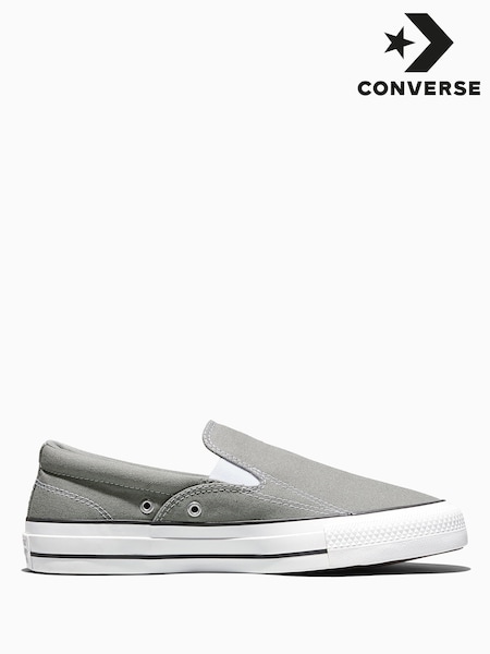 Converse Grey Chuck Taylor All Star Malden Slip On Trainers (G54454) | AED303