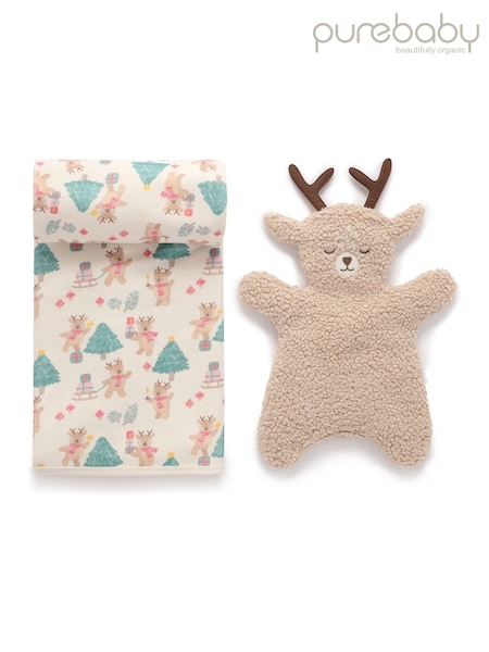 Purebaby Natural Christmas Stretch Wrap & Comforter (G54505) | R$ 245