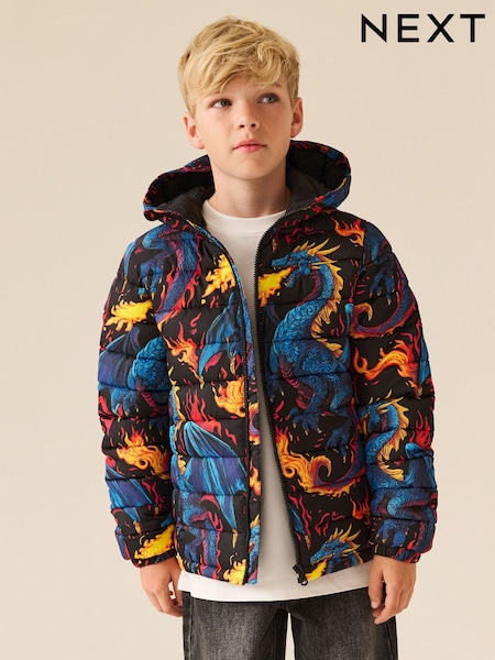 Multi - Reflective Quilted Midweight Hooded Jacket (3-17yrs)