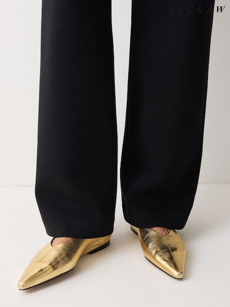 Jigsaw Gold Linnie Flat Pointed Ballerina (G54648) | €146