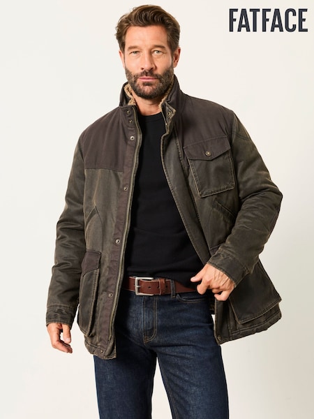 Brown - Regular Fatface Funnel Neck Jacket