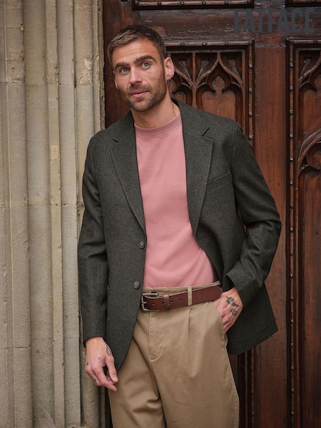 Verde închis - Regular Fatface Wool Mix Blazer
