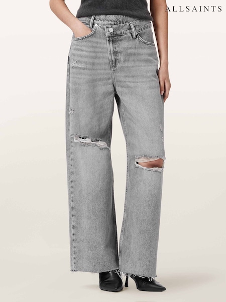 AllSaints Grey Aki Crossover Jeans (G54944) | €190