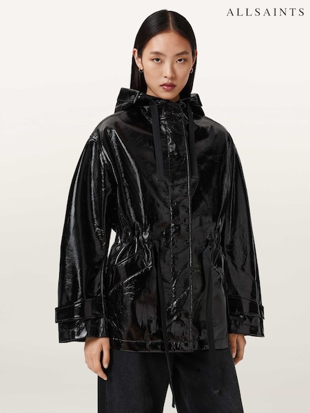 AllSaints Black Kelsie Shine Jacket (G54967) | €356