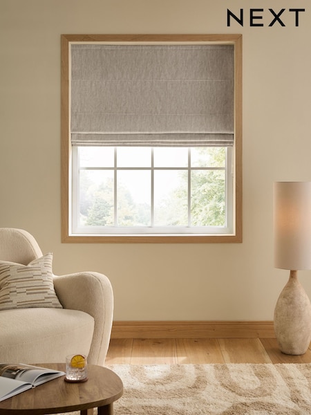 Ready Made Blackout/thermal Cosy Herringbone Roman Blinds
