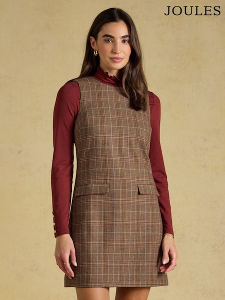 Brun ternet - Joules Edwina Tweed Shift Dress