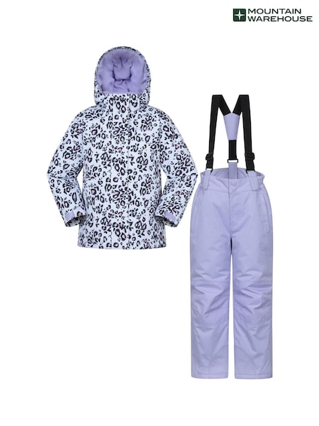 Mountain Warehouse Purple Printed Ski Jacket and Joggers Set (G56240) | €99